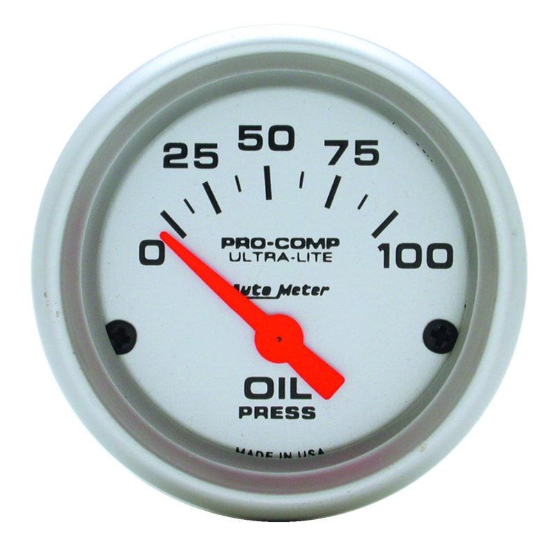 Autometer Ultra-Lite 52mm 0-100 PSI Electronic Oil Pressure Gauge - Corvette Realm