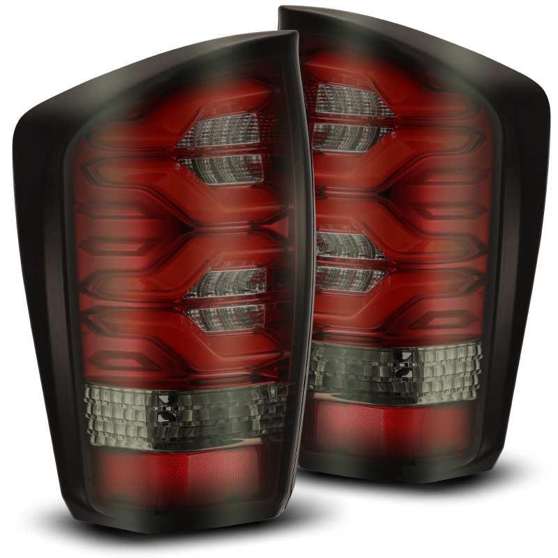 AlphaRex 16-20 Toyota Tacoma PRO-Series LED Tail Lights Red Smoke - Corvette Realm