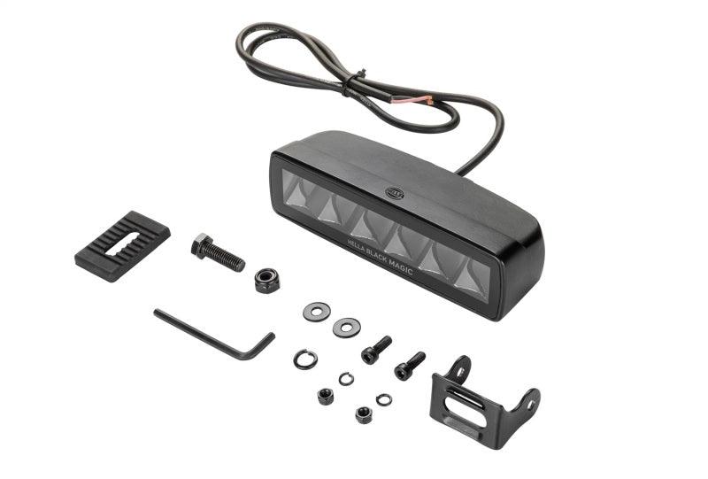 Hella Universal Black Magic 6 L.E.D. Mini Light Bar - Spot Beam - Corvette Realm