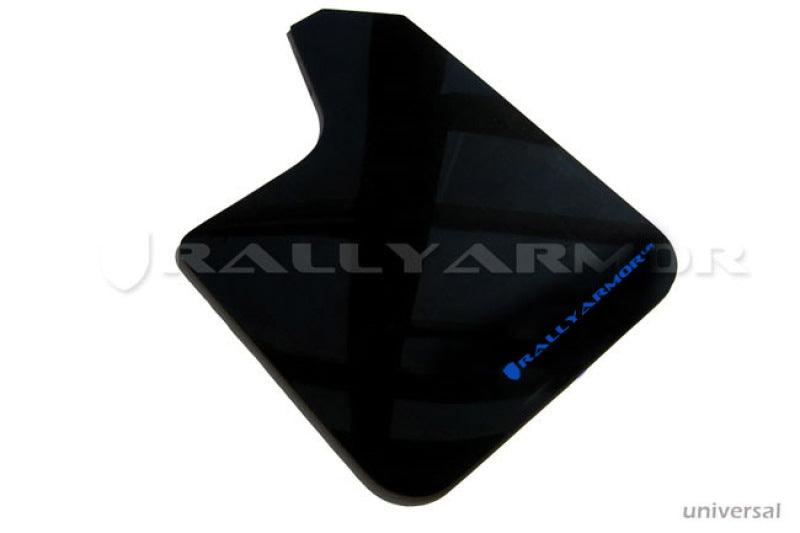 Rally Armor Universal Fit (No Hardware) Black UR Mud Flap w/ Blue Logo - Corvette Realm