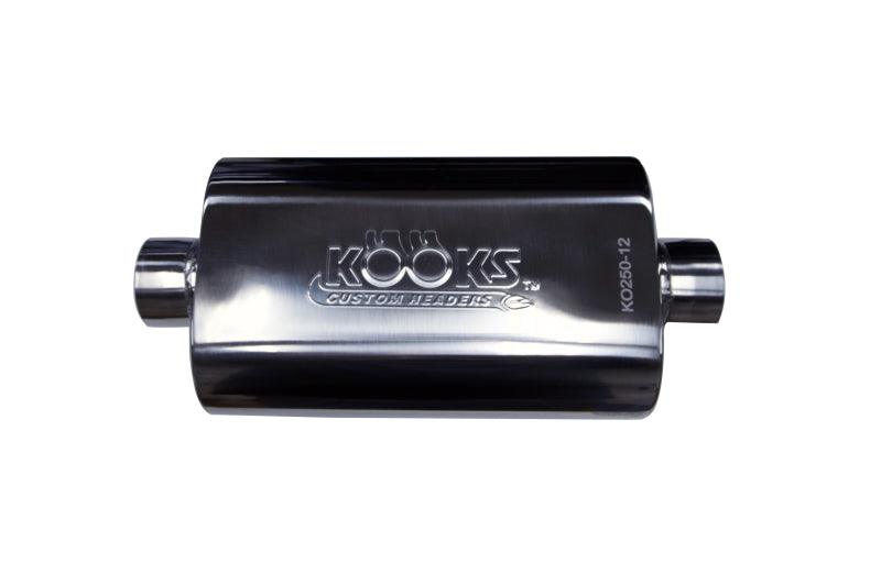 Kooks Universal 2 1/2in Center/Center Oval Muffler (4x8x12) - Corvette Realm