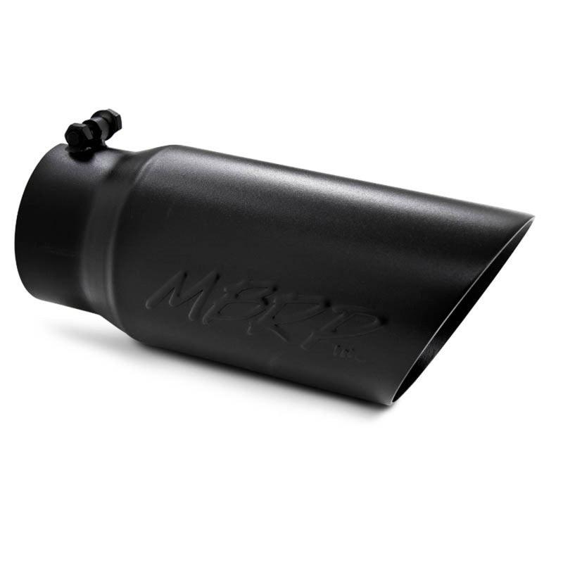 MBRP Universal Tip 5 O.D. Dual Wall Angled 4 inlet 12 length - Black Finish - Corvette Realm