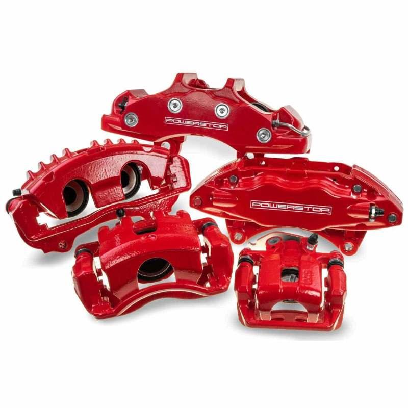 Power Stop 06-13 Chevrolet Corvette Front Red Calipers - Pair - Corvette Realm