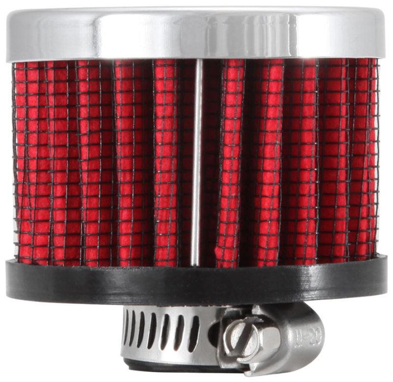 K&N Clamp On Rubber Base Crankcase Vent Filter 0.375in Flange ID x 2in OD x 1.5in Height - Corvette Realm