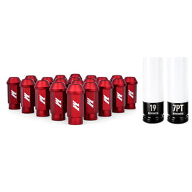 Mishimoto Aluminum Locking Lug Nuts M12x1.25 20pc Set Red - Corvette Realm