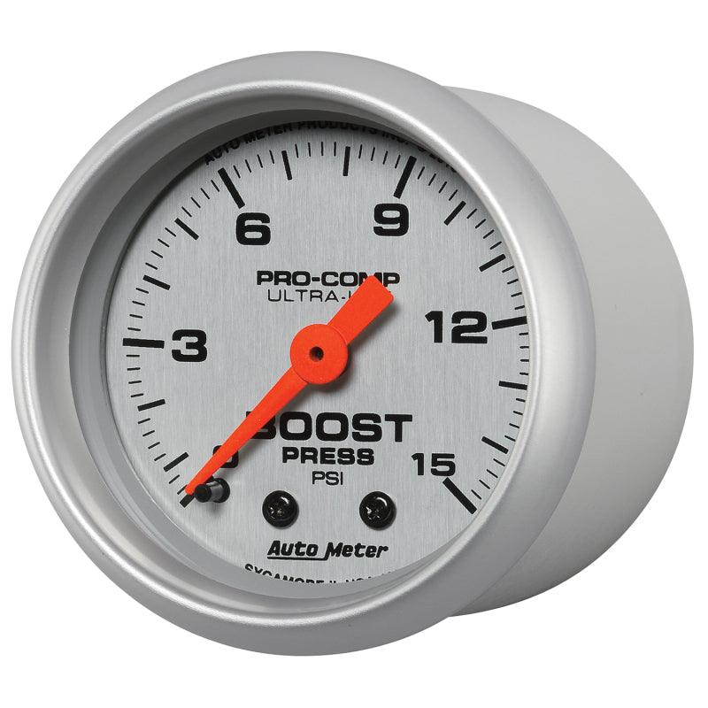 Autometer Ultra-Lite 52mm 0-15 PSI Mechanical Boost Gauge - Corvette Realm