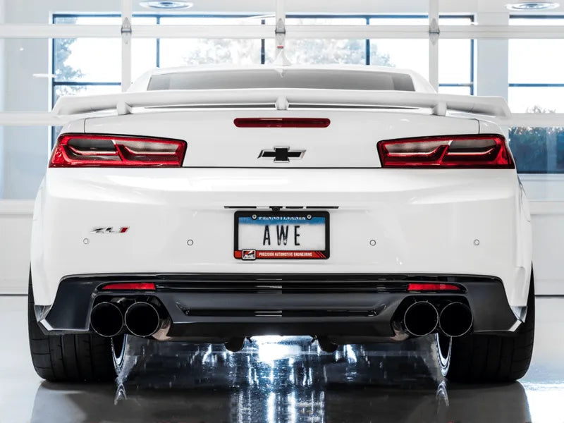 AWE Tuning 16-19 Chevy Camaro SS Non-Res Cat-Back Exhaust -Touring Edition (Quad Chrome Silver Tips) - Corvette Realm