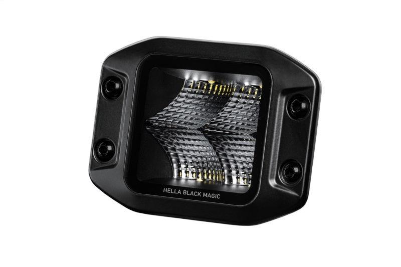 Hella Universal Black Magic 3.2in L.E.D. Cube Kit - Flood Beam (Flush Mount) - Corvette Realm