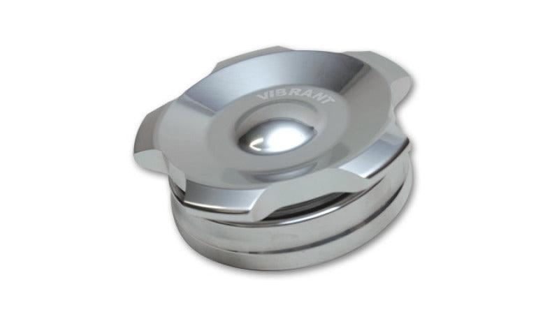 Vibrant 2in OD Aluminum Weld Bungs w/ Polished Aluminum Threaded Cap (incl. O-Ring) - Corvette Realm