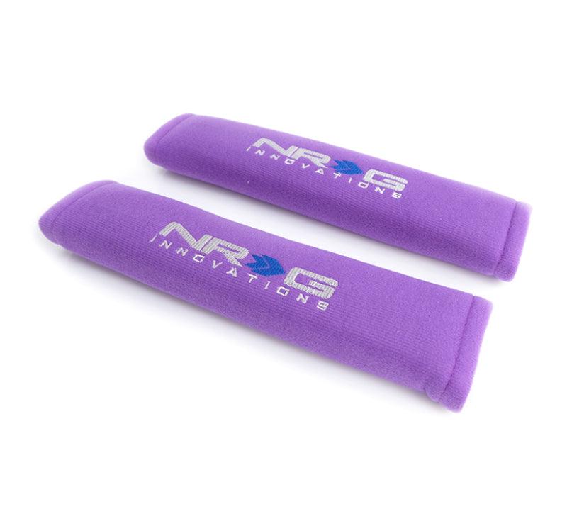 NRG Seat Belt Pads 2.7in (Wide) X 11in - Purple(2 Piece) Short - Corvette Realm