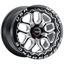 Weld S907 15X10 Laguna Beadlock 5X120.7 ET50 BS7.50 Gloss Black MIL Dia 78.1 - Corvette Realm