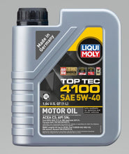 Load image into Gallery viewer, LIQUI MOLY 1L Top Tec 4100 Motor Oil SAE 5W40 - Corvette Realm