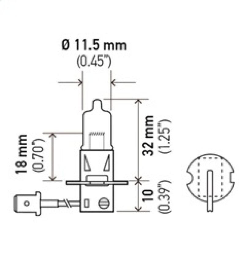 Hella H3 24V/70W PK22s T3.25 Halogen Bulb - Corvette Realm