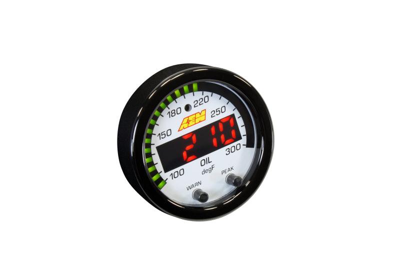 AEM X-Series Temperature 100-300F Gauge Kit (ONLY Black Bezel and Water Temp. Faceplate) - Corvette Realm