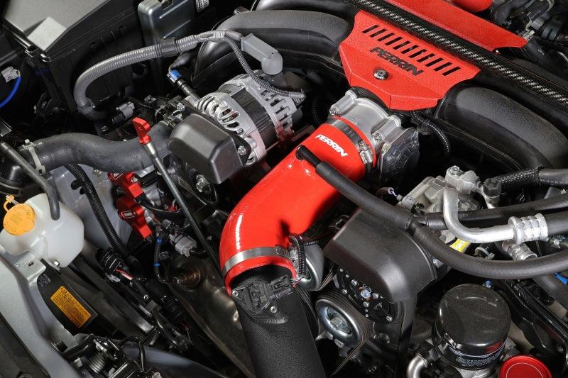 Perrin 22-23 Subaru BRZ/Toyota GR86 Silicone Inlet Hose (3in. ID / SS Wire) - Red - Corvette Realm