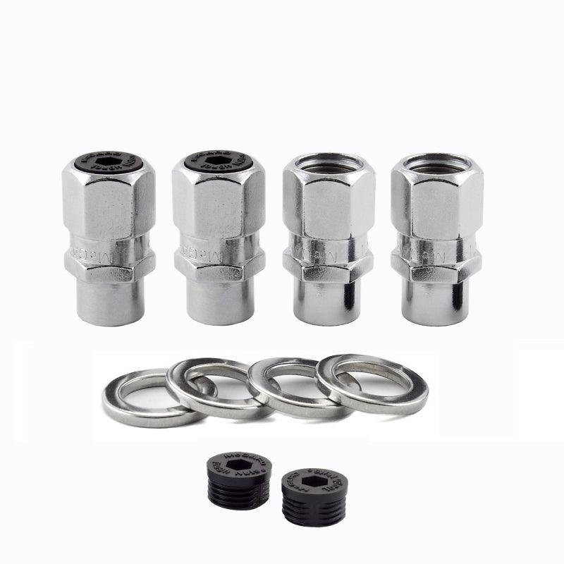 McGard Hex Lug Nut (Drag Racing Short Shank) 1/2-20 / 13/16 Hex / 1.6in. Length (4-Pack) - Chrome - Corvette Realm