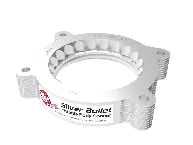 aFe 2020 Vette C8 Silver Bullet Aluminum Throttle Body Spacer Works w/ Factory Intake Only - Silver - Corvette Realm