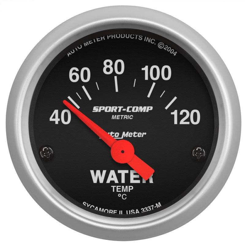 Autometer Sport-Comp 52mm 40-120 Degree Short Sweep Electronic Water Temperature Gauge - Corvette Realm