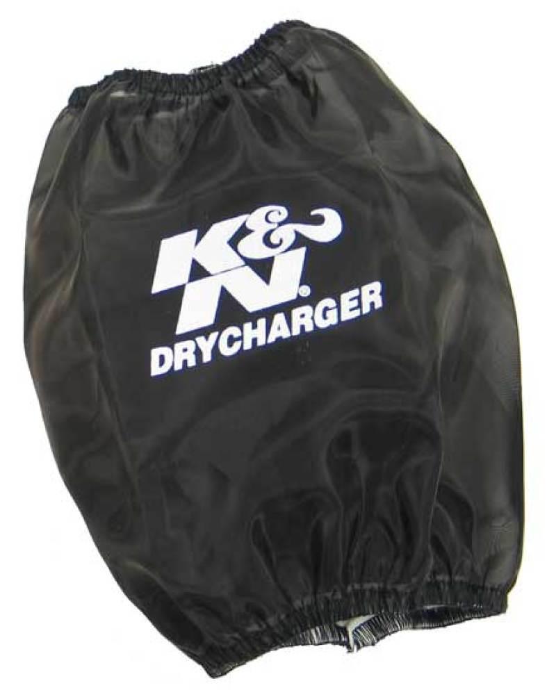 K&N Black DryCharger Round Tapered Air Filter Wrap 5.5in Base ID x 4.5in Top ID x 6.5in H - Corvette Realm