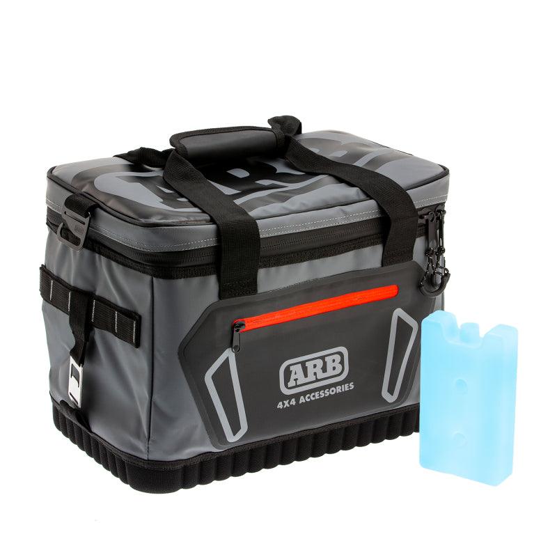 ARB Cooler Bag Charcoal w/ Red Highlights 15in L x 11in W x 9in H Holds 22 Cans - Corvette Realm