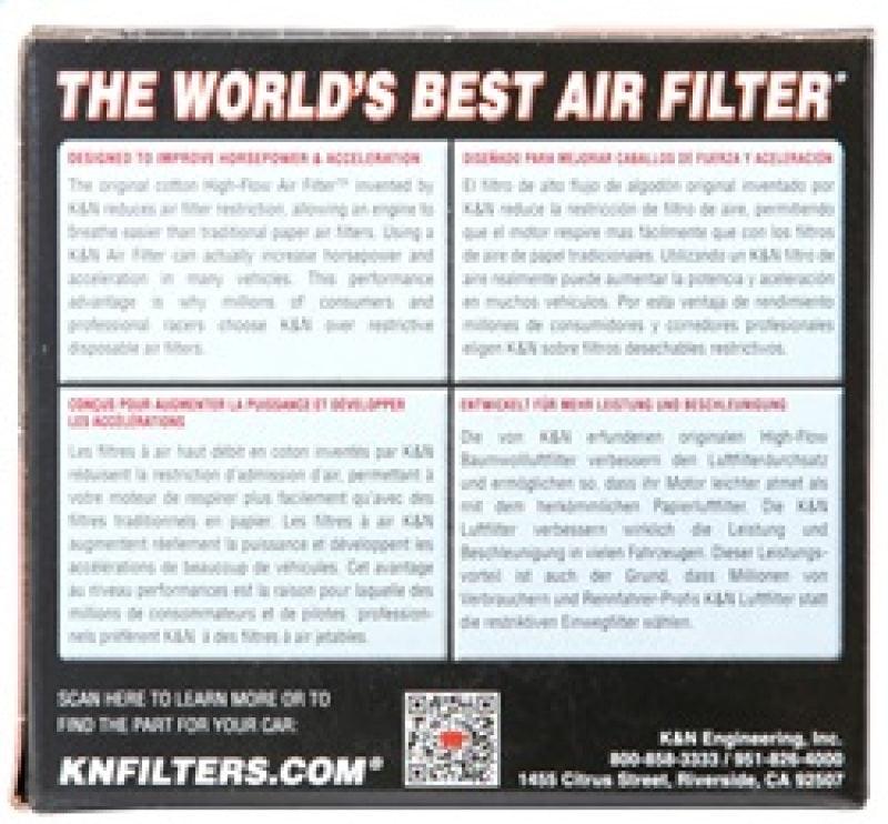 K&N Universal Rubber Filter 2 nch Top OD / 3.5 inch Base OD / 2.25 inch Flange ID / 4 inch Height - Corvette Realm