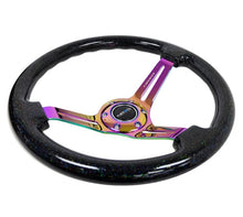 Load image into Gallery viewer, NRG Reinforced Steering Wheel (350mm / 3in. Deep) Blk Multi Color Flake w/ Neochrome Center Mark - Corvette Realm