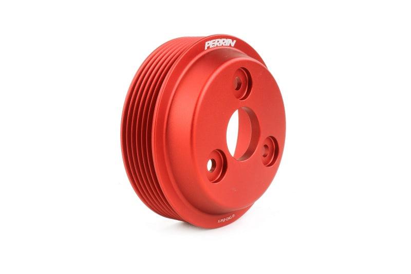 Perrin 15-21 Subaru WRX Lightweight Water Pump Pulley - Red - Corvette Realm