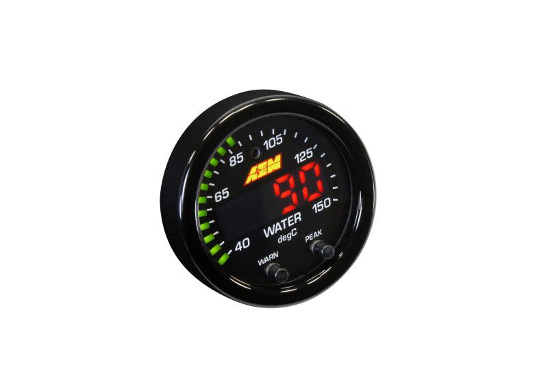 AEM X-Series Temperature 100-300F Gauge Kit (ONLY Black Bezel and Water Temp. Faceplate) - Corvette Realm