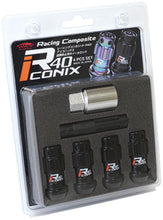 Load image into Gallery viewer, Project Kics 12X1.50 R40 Iconix Black Lug Nut Lock Set - 4 - Corvette Realm