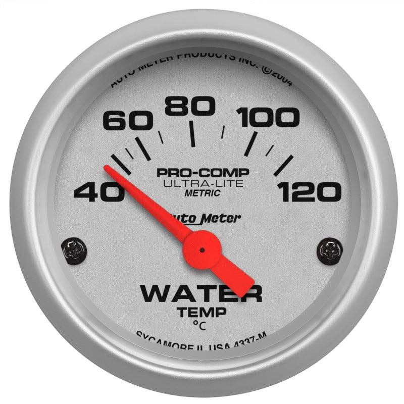 Autometer Ultra-Lite 52mm 40-120 Deg C Short Sweep Electronic Water Temp Gauge - Corvette Realm