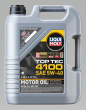 Load image into Gallery viewer, LIQUI MOLY 5L Top Tec 4100 Motor Oil SAE 5W40 - Corvette Realm