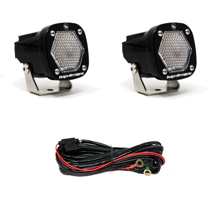 Baja Designs S1 Work/Scene LED Light w/ Mounting Bracket Pair - Corvette Realm