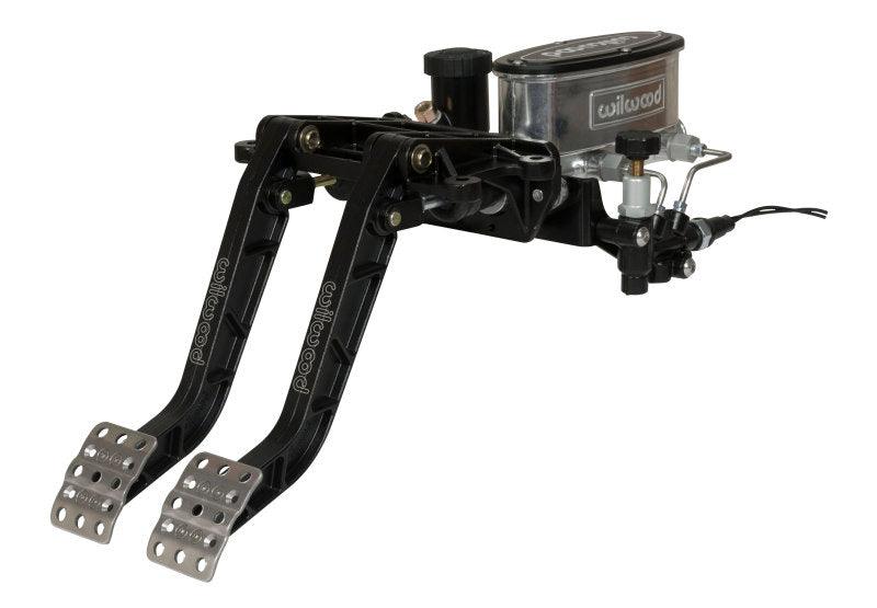 Wilwood Adjustable-Tandem Dual Pedal - Brake / Clutch - Fwd. Swing Mount - 6.25:1 - Black E-Coat - Corvette Realm