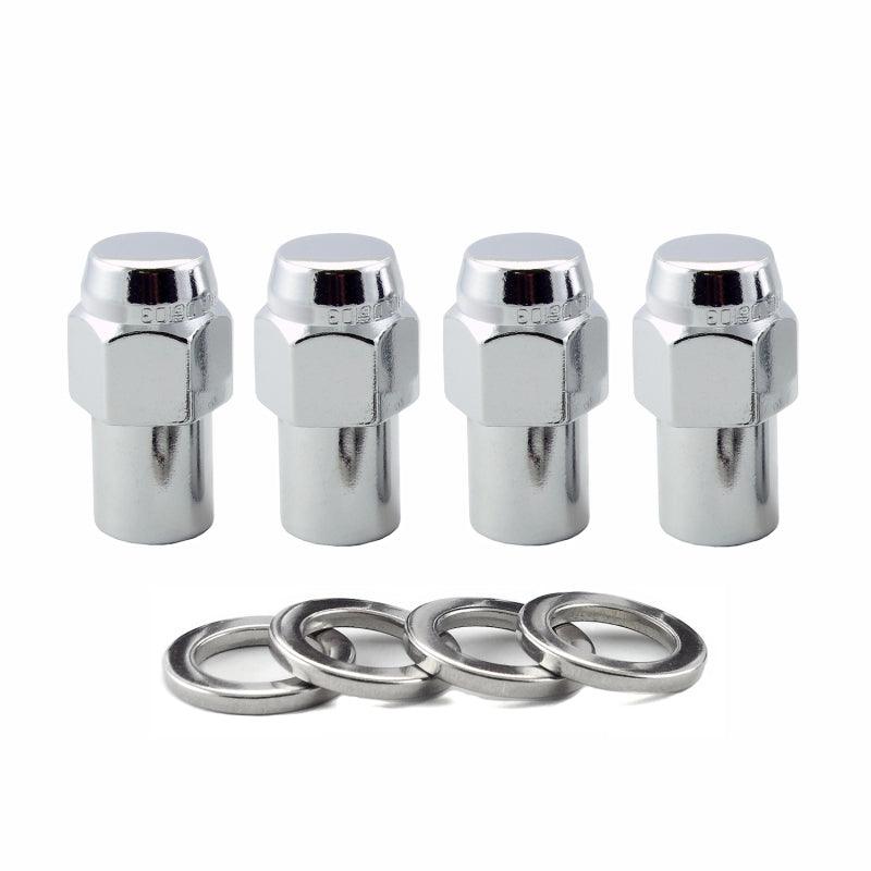 McGard Hex Lug Nut (Reg. Shank - .746in.) 1/2-20 / 13/16 Hex / 1.65in. Length (4-Pack) - Chrome - Corvette Realm