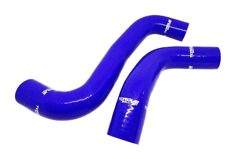 Torque Solution 08-14 Subaru WRX / 08-18 STI / 09-13 Forester XT Silicone Radiator Hose Kit - Blue - Corvette Realm