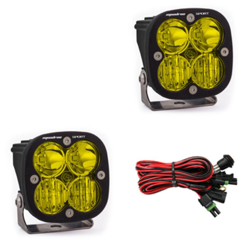 Baja Designs Squadron Sport Driving/Combo Pair LED Light Pods - Amber - Corvette Realm