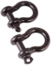 Rugged Ridge 3/4in Black D-Shackles - Corvette Realm