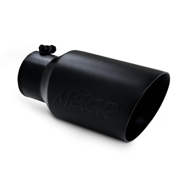 MBRP Universal Tip 6 O.D. Dual Wall Angled 4 inlet 12 length - Black Finish - Corvette Realm