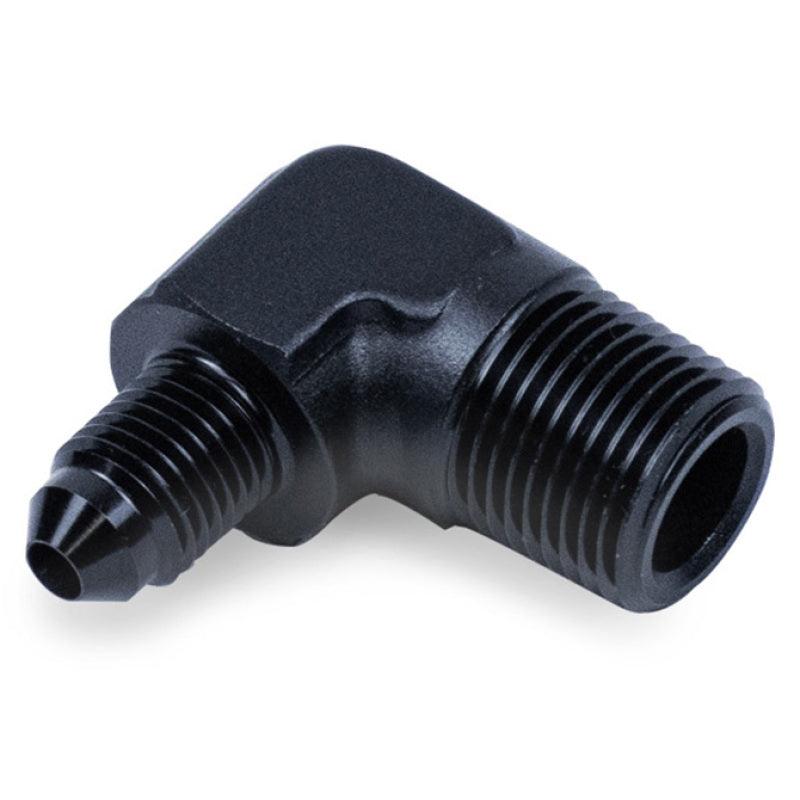 Snow Performance 3/8in NPT to 4AN Elbow Water Fitting (Black) - Corvette Realm