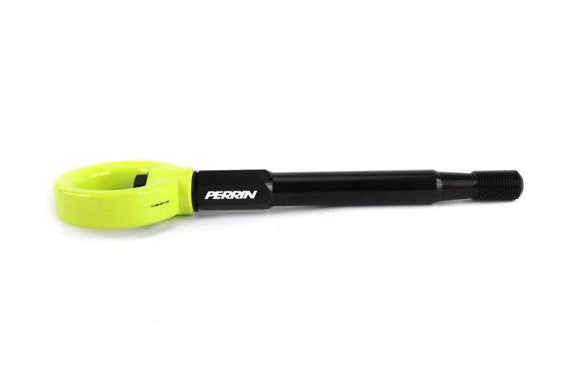 Perrin 2022 Subaru WRX / 18-21 Crosstrek / 14-21 Forester Tow Hook Kit (Front) - Neon Yellow - Corvette Realm