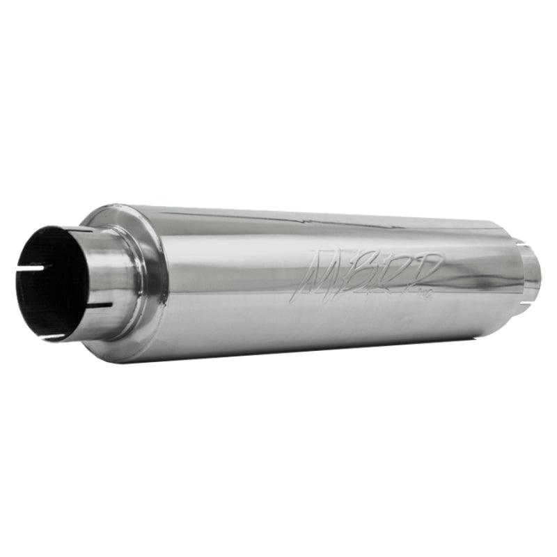 MBRP Universal Quiet Tone Muffler 4in Inlet/Outlet 24in Body 6in Dia 30in Overall T304 - Corvette Realm