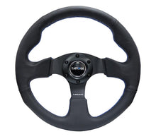 Load image into Gallery viewer, NRG Reinforced Steering Wheel (320mm) Black Leather w/Blue Stitching - Corvette Realm