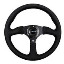 Load image into Gallery viewer, NRG Reinforced Steering Wheel (350mm / 2.5in. Deep)Blk Alcantara Comfort Grip w/4mm Matte Blk Spokes - Corvette Realm