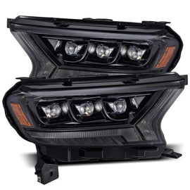 AlphaRex 19-21 Ford Ranger NOVA LED Proj Headlight Plnk Style Alpha Blk w/Activ Light/Seq Signal/DRL - Corvette Realm