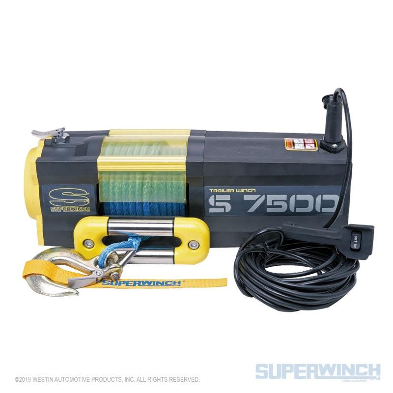 Superwinch 7500 LBS 12V DC 5/16in x 54ft Synthetic Rope S7500 Winch - Corvette Realm