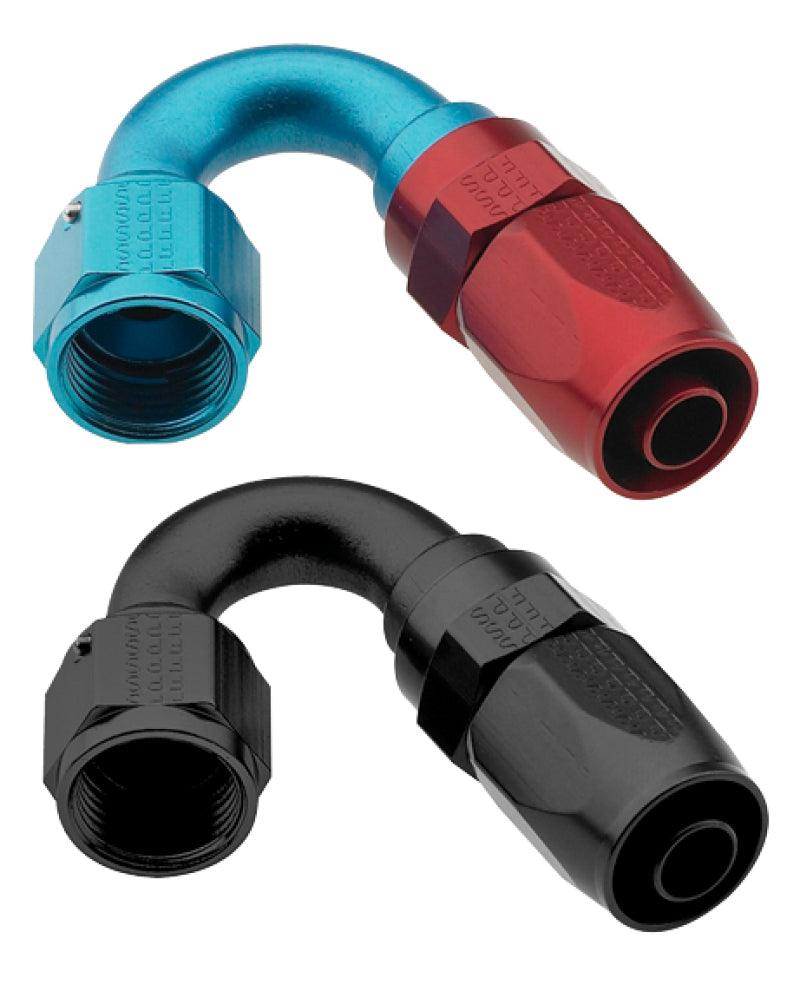 Fragola -6AN x 150 Degree Pro-Flow Hose End - Black - Corvette Realm