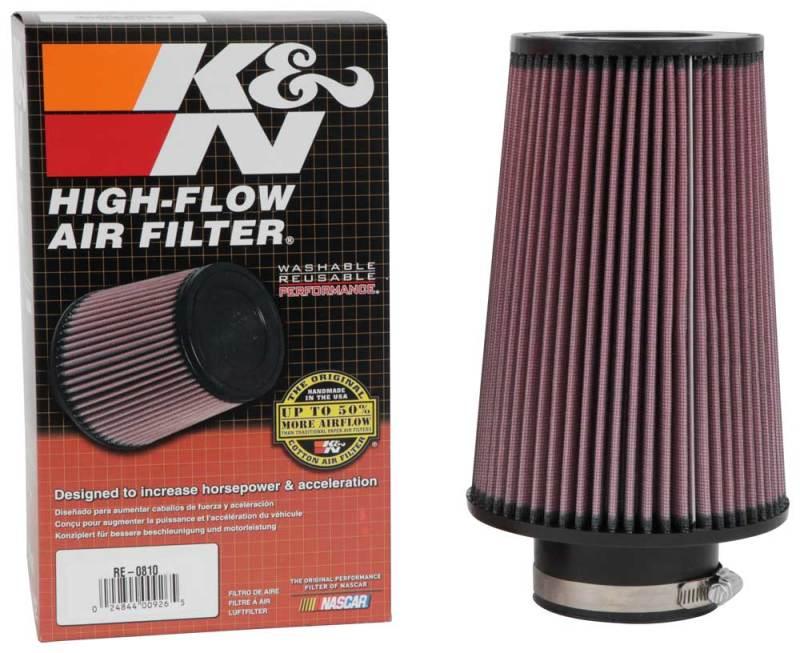 K&N Universal Rubber Filter 3inch FLG / 6inch OD-B / 4-5/8inch OD-T / 9inch L - Corvette Realm