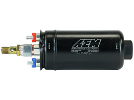 AEM 400LPH High Pressure Inline Fuel Pump - M18x1.5 Female Inlet to M12x1.5 Male Outlet - Corvette Realm