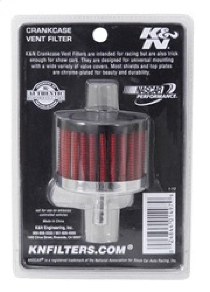 K&N Steel Base Crankcase Vent Filter 0.375in Vent OD x 2in OD x 1.5in Height - Corvette Realm