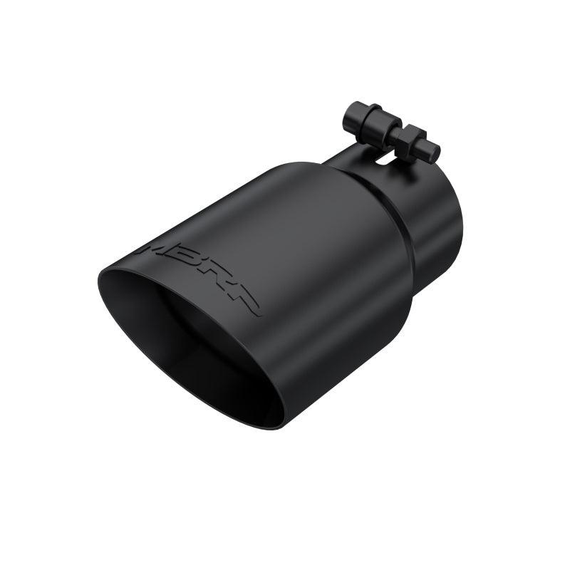 MBRP Tip 3in Round x 4in Inlet OD Dual Walled Angled Black Tip - Fits all 3in Exhausts - Corvette Realm